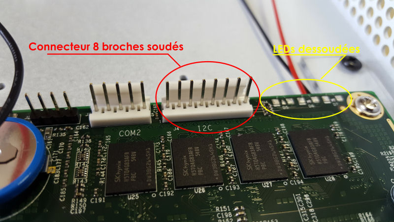 8pin header unsoldered led FR