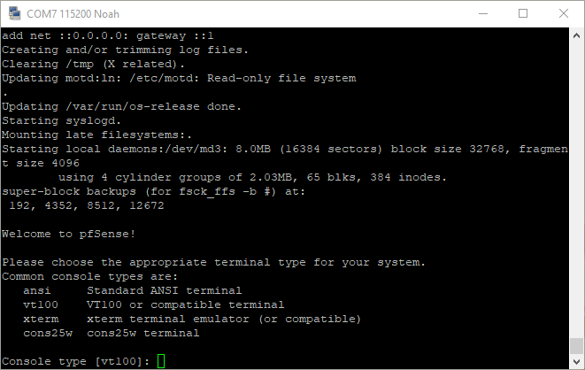 pfsense.2.7.2.install choose console type