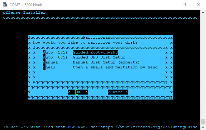 pfsense.2.7.2.install zfs partition type